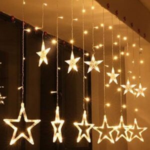 Warm White Star Curtain Light